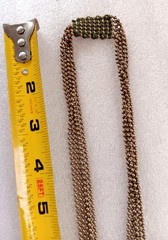 1920′ Art Deco Flapper extra long Necklace with braided brass Beads