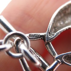 800 Silver Vintage Italy Anchor Mariner Link Oxidized Bracelet 6.75″