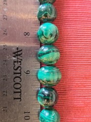 Necklace 24-inch length Malachite 4.0 mm -14.0 mm GRADUATED Bead Strand
