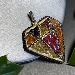 Vintage Crystal Pendant Estate Jewelry Pre-Owned Unusual Gem-Shaped