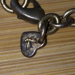 American Eagle Charm Necklace Gold Tone Faux Pearl Acrylic Statement Vintage Y2K