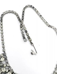 JULIANA Delizza & Elster Bezel Set Crystal Bib Necklace Earrings Vintage Jewelry