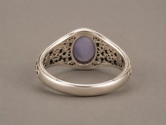 Natural Star Sapphire Ring 925 Sterling Silver Vintage Filigree Handmade Gift