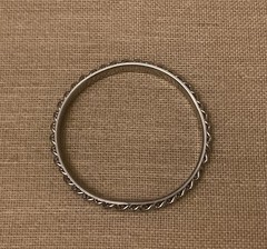 Vintage Bangle Bracelet Silver Tone Chain 8.25” Biker