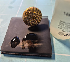 Shirt Studs Collar Stud Cufflinks 14k Gold Plated Very Fine Repouse Nautilus