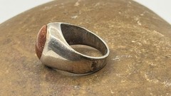 VINTAGE GOLDSTONE Sterling Silver 925 Band RING Sz 6.75