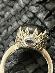 Signed STS Chuck Clemency Sterling Silver “Gems Out of Africa” Ring Size 9