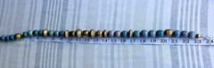 Vintage Large Blue Sponged and Metal Beads 23,5″ Long Necklace