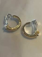 Givenchy Vintage Crystal Hoop Earrings + COA