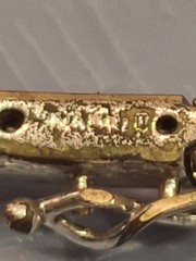 VTG Nadri Channel Set CZ Hinged Bangle Bracelet Silver Tone Vintage