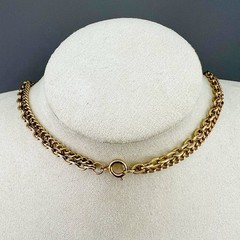 Vintage Ball Necklace Perforated Sphere Pendant Multi Strand Chain Gold Tone 23”