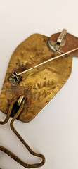 KEN BELDIN Mexico 1958 Modern Primitive Copper Pendant / Pin rare.