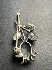Rare estate Find Sterling Silver 925 Sarah Coventry Rose Floral Brooch