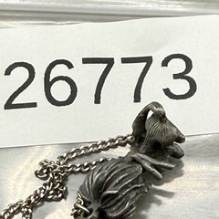 Vintage Cat Necklace Silver Tone Pewter Love Heart 19”