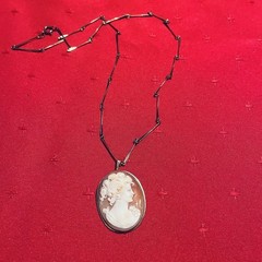 Rare Vintage Italian Gold 18K Cameo Pendant Brooch, w/o chain