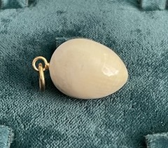 Hatching Egg Chick Charm Hand Carved 1/2″ realy cool detailed carving