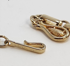 Coro Abstract Design link Gold Tone Vintage Necklace 16.75 inch 1950s 1960s
