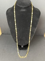 Nolan Miller “Melange of Crystal” Necklace Gold Tone Signed 32” W/box &COA