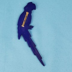 Buch Deichmann Vintage 1960 Denmark Blue Parrot Brooch In Very Good Condition