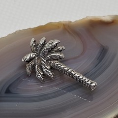 925 Sterling Silver Palm Tree Sliding Charm Pendant Slider
