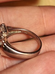 Red And Clear Cubic Zirconia Sterling Silver 925 Ring Size 7 5g vintage