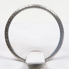 Antique Art Deco Unisex 1920’s Belais Wedding Band 18KW Ring Sz 9.25 UK-S 1.94MM