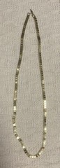Vintage Monet Gold Tone Flat Square Link Chain Necklace 24”