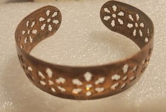 VINTAGE 3 Copper Bangle Bracelet 7 1/2″ To 8″ 3/4″ 1/4″ 1/5″ Wide Twist Floral