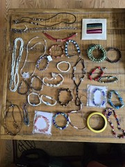 Large 30pc Lot of Bracelets & Necklaces Glass Acrylic Stone Costume Statement