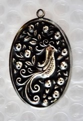 pENDANT PARTRIDGE INA PEAR TREE INTERNATIONAL STERLING JEWELRY VINTAGE neocurio