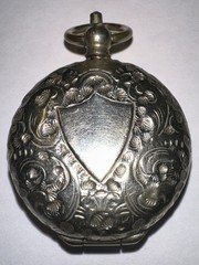 Antique German Silver Coin Locket Pendant Or Fob Charm