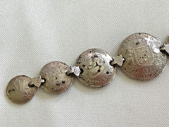 Vintage 1943-44 Australian Coin Trench Art Charm Bracelet Sterling Silver Unisex