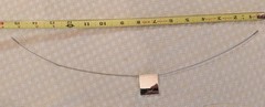 ZARAH HANDMADE DESIGNED HIBISCUS FLORAL PENDANT SQUARE SILVER CHOKER SIGNED