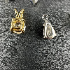 Vintage Crystal Rhinestone Mix Pendant Lot Of 12 Gold Silver Tone Ladies NICE