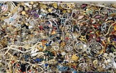 Jewelry Vintage To Modern Lot Craft Junk 1 Pound…. SEE DESCRIPTION…