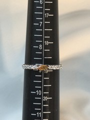​Vintage 925 Sterling Silver Marquise Citrine Half Eternity Stack Ring Size 9