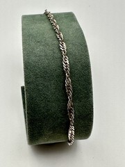 Vintage IBB Italy Sterling 4pc Bracelet Set Serpentine Curb Flat Herringbone Mix