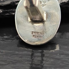 Mexican MOP Inlay Cufflinks Sterling Silver