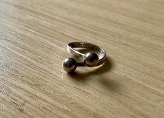 Sterling Silver MCM Scandinavian Norway Vintage Adjustable Ring