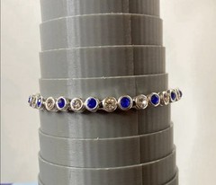 Vintage Avon Sparkling Crystal Tennis Bracelet and Earring Set In Original Box