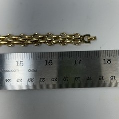 Vtg Christian Dior Gold Plated Fancy Link Chunky Chain Choker 17.75” L x .5″ W