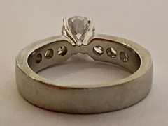 Platinum, Diamond Engagement Ring, Vintage, Estate, Natural, High Color Grade H