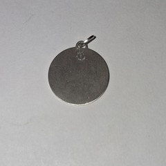 925 Sterling Silver Round Baseball Player Charm Pendant, Signed, No Stone