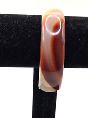 Vintage Natural Agate Cuff Bracelet in beautiful Satin Box 33g 6 inches