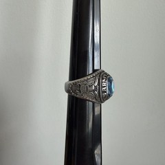 Vintage Jostens United States Army Class Ring Blue Stone Approx Size 12
