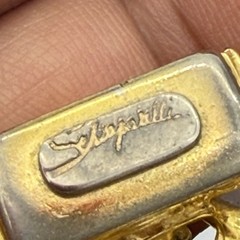 VTG SCHIAPARELLI Signed Bracelet Opaline Pink AB Faux Pearl Statement Rare