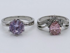 Vintage Ring Lot 5 Pc Estate Rhinestone Crystal Costume Wearable Craft Harvest