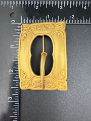Vintage Sash Brooch Pin Buckle Victorian Gold Tone