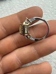 Vintage 925 Sterling Silver Citrine Ring Size 6 – 5.3 Grams