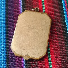 Marathon AWH Gold Colored Rectangular Monogram Photo Keepsake Locket Pendant
